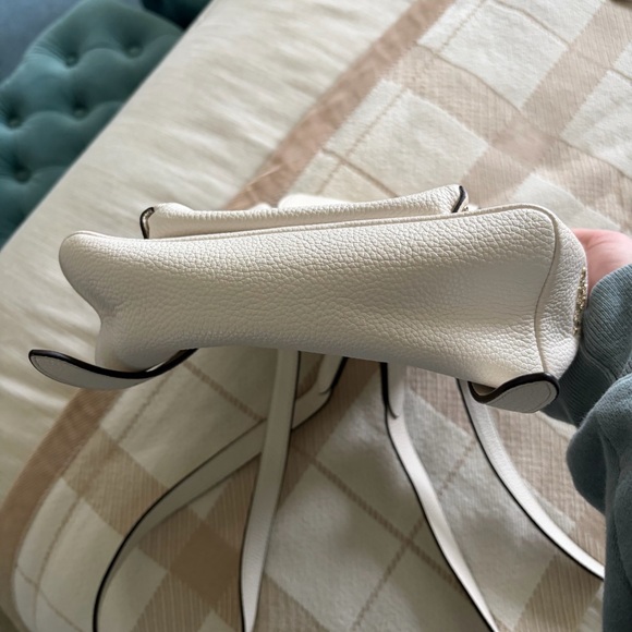 Coach White Pebbled Leather Backpack with Gold Hardware - Picture 10 of 11